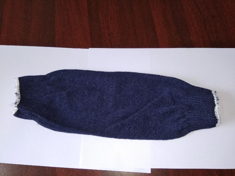 Omkar Blue Cotton Knitted Hand Sleeves 14