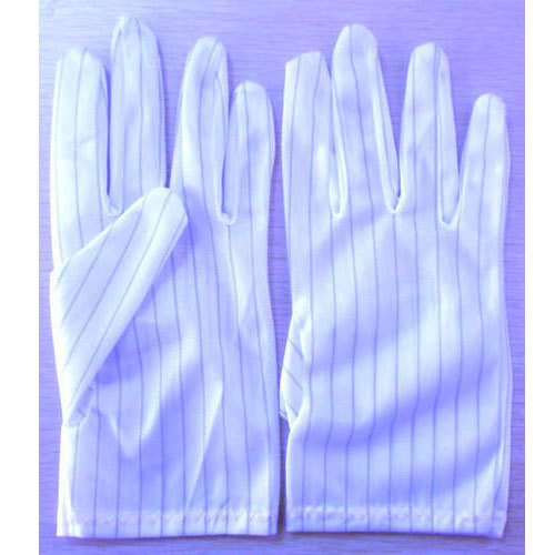 Striped Unisex Anti Static Lint Free Polyester Gloves