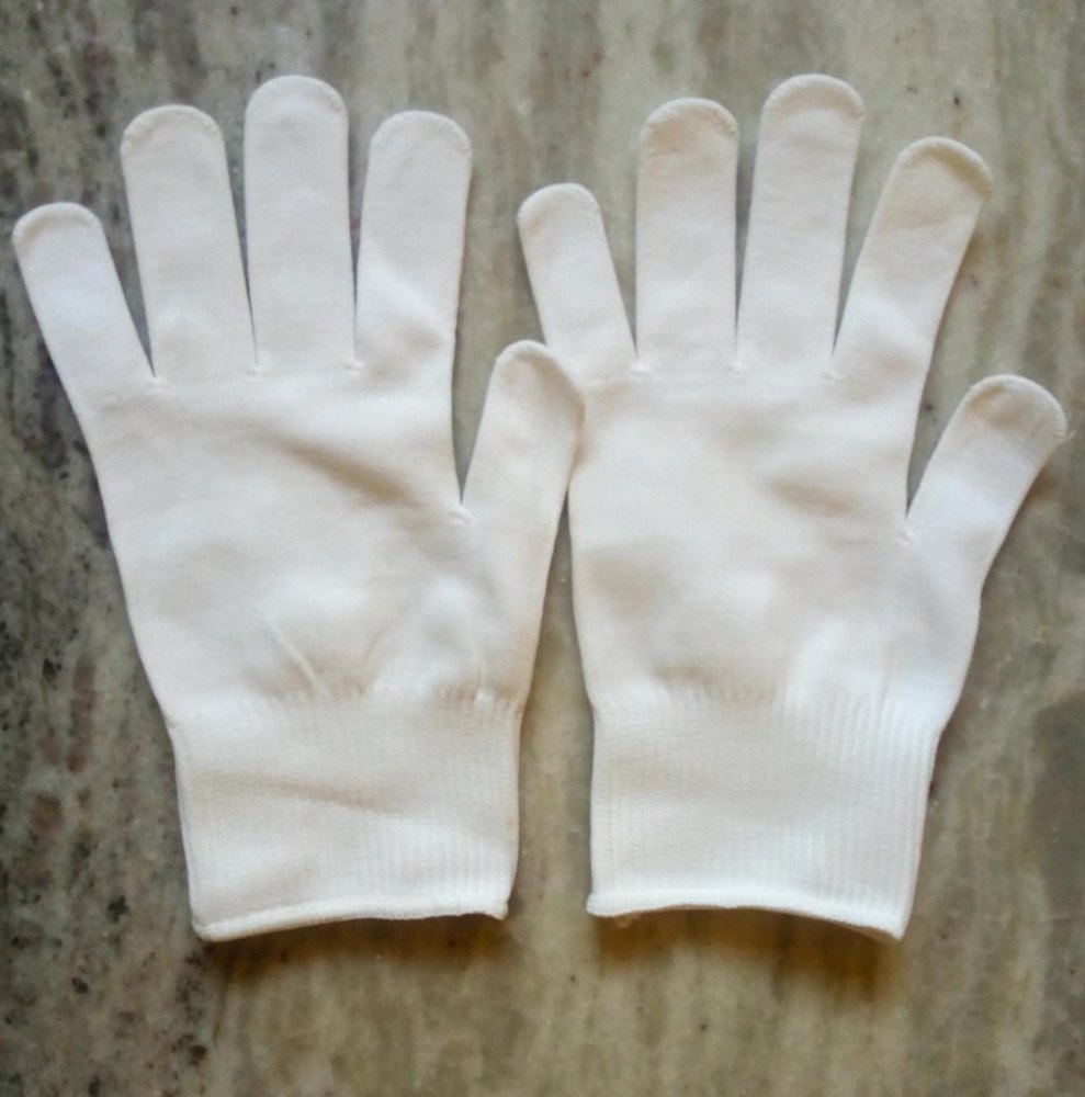 White Medium POLYAMIDE GLOVES