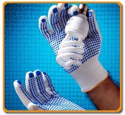 Pvc Dotted Polyamide Knitted Gloves
