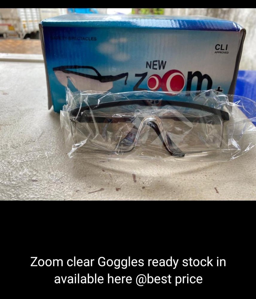 Zoom Clear Safety Goggles, Frame Type: Plastic