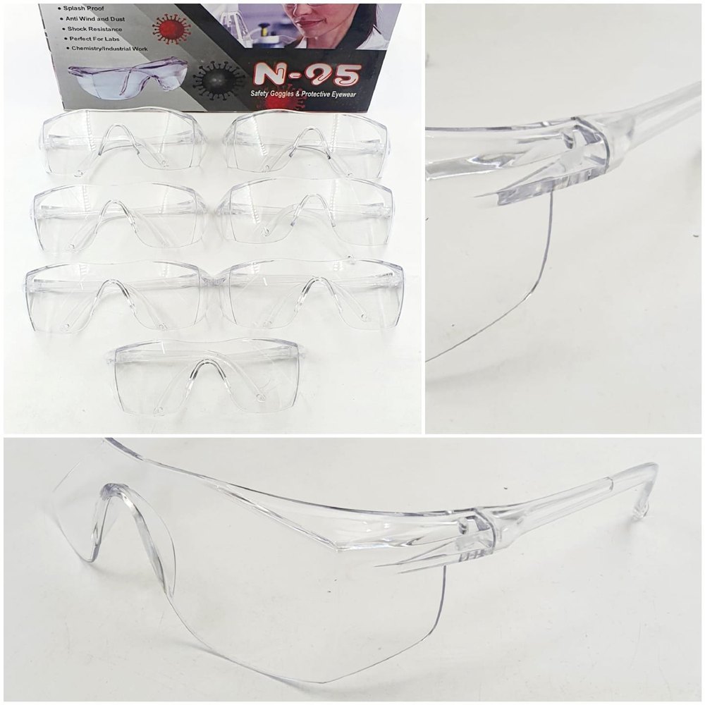 Transparent Fiber N-95 Safety Sunglass, Lens Type: Zero-power