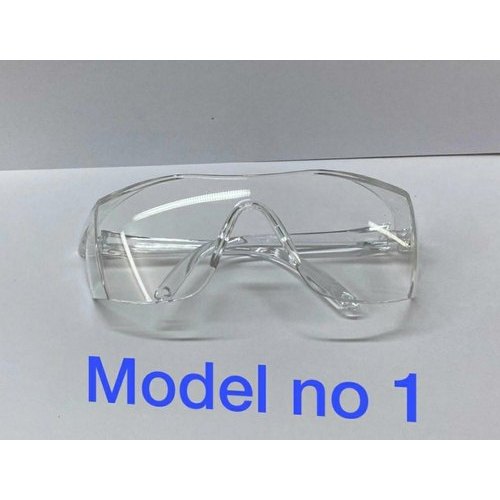 Plastic Transparent Polycarbonate Safety Glasses, For Industrial, Lens Type: Zero-power