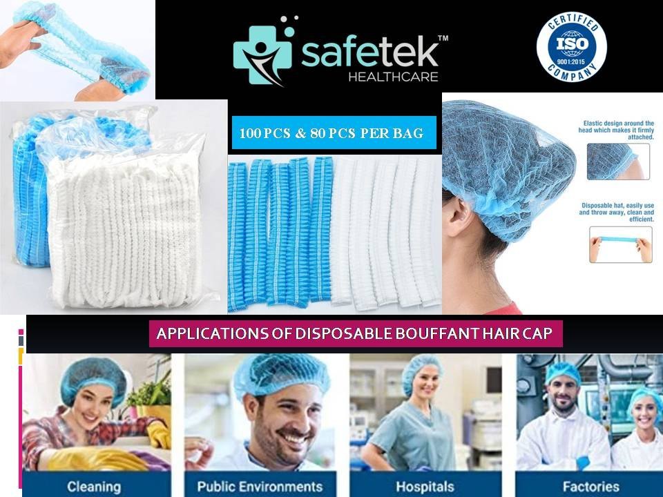 Safetek Healthcare Non Woven Medical Caps