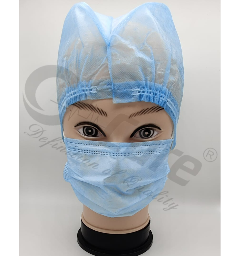 Blue Round Z Plus Surgeon Head Cap, For Hospital