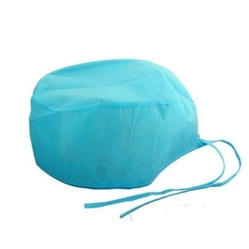 Blue Non Woven Disposable Surgical Caps for Hospital, Size: Free