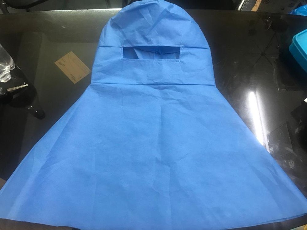 Plastic White Disposable Hood cap