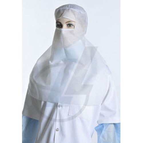 White Plain Disposable Hood Cap, Size: Medium