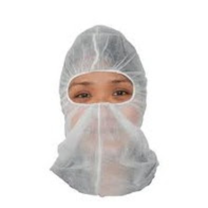 Non Woven - Polypropylene White Disposable Hood Cap, Size: Medium