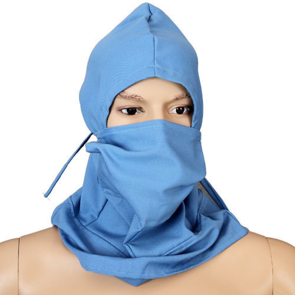 Blue Fabric Cleanroom Hoods, Quantity Per Pack: 1, Size: Free