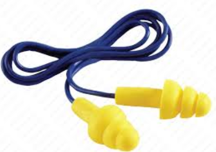 Blue Elastomeric Polymer 3M Ultra Fit Metal Detectable Corded Reusable Ear Plug