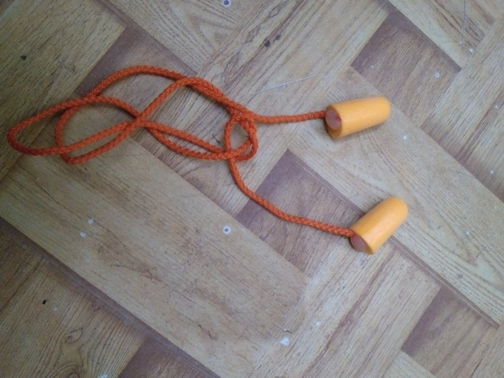 Orange Rubber Ear Plug (3M), Size: Standard