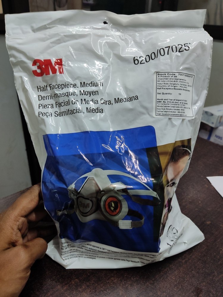 3m 6200 Half Face Reusable Respirator, IT DEPENDS UPON CARTRIDGE USED