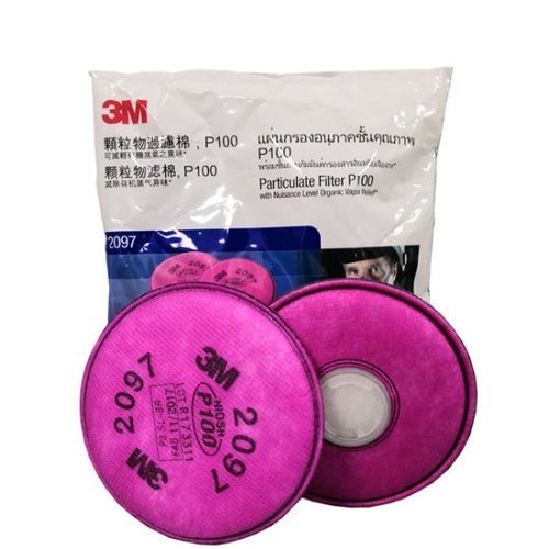 Polypropylene Pink 3M Particulate Filter 2091, P100, For Chemical Industry