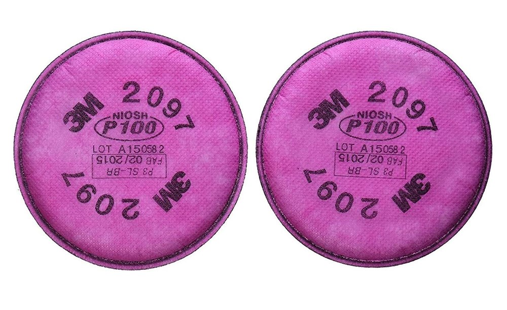 3M 2097 P100 Particulate Filter With Organic Vapor Relief 1 Pair For Chemical Industry