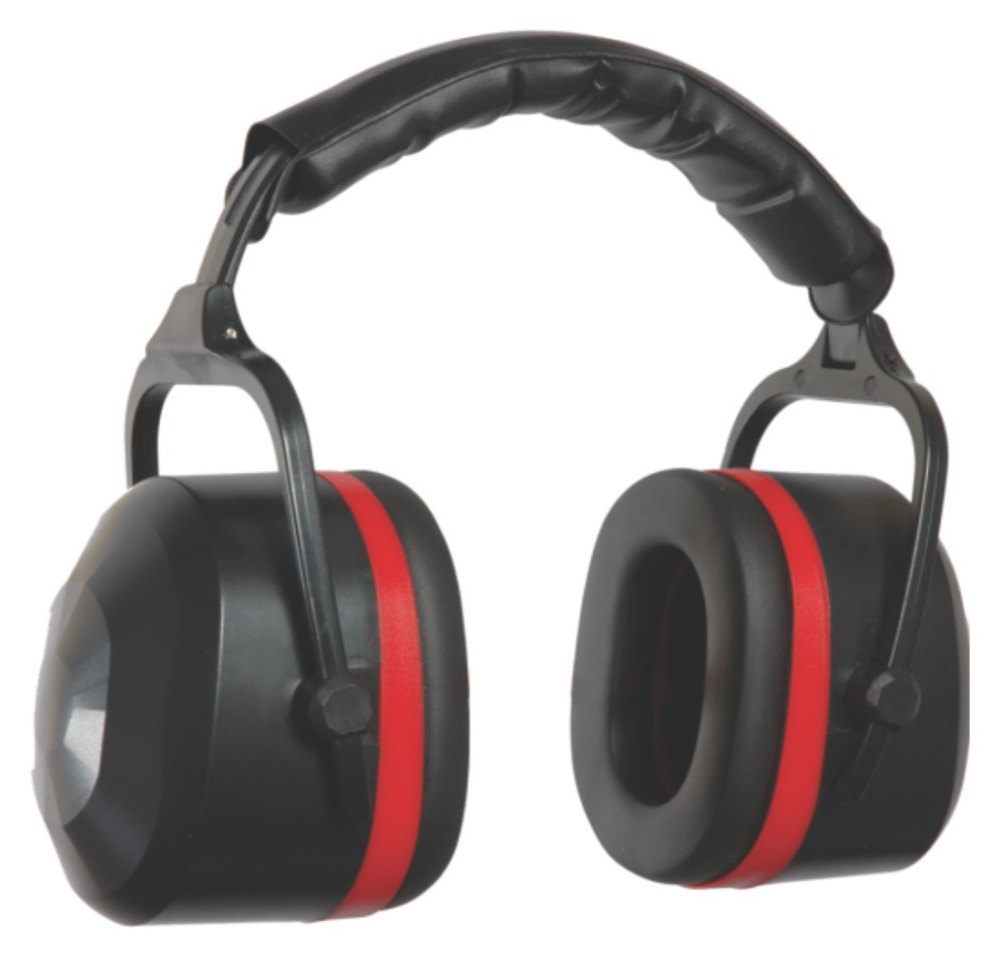 Black Plastic Karam Ear Muff High Db Foldable, Model Name/Number: PSS-ESE-00017, Soft Cushioned Pads