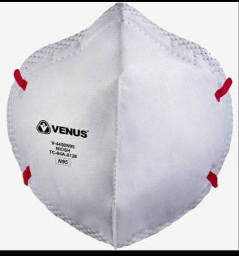 Disposable Venus V-4400 Flat Fold Respirator, Certification: En Niosh, Number of Layers: 3LAYER