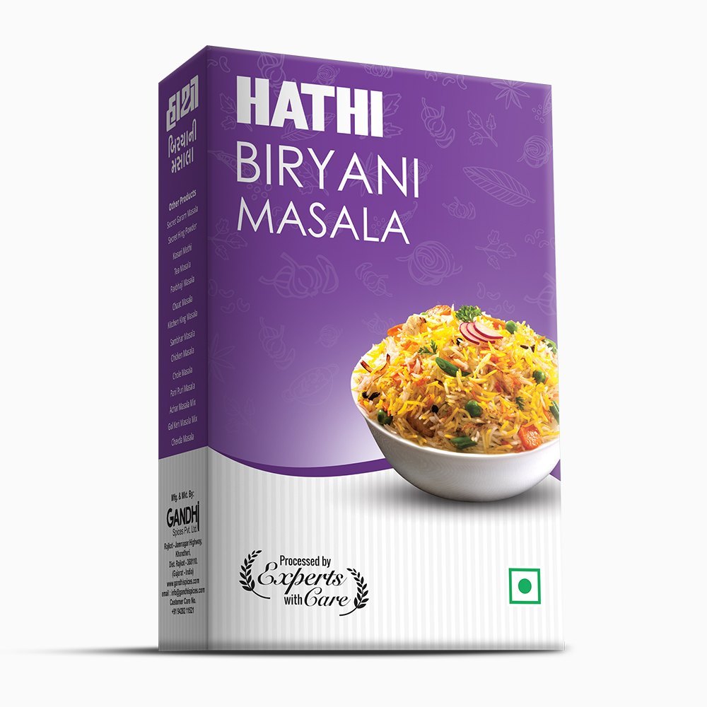 Hathi Biryani Masala Powder, Packaging Size: 100 g, Packaging Type: Box