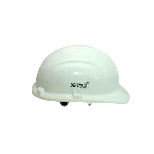 White Udyogi PVC Safety Helmet, For Building Sight