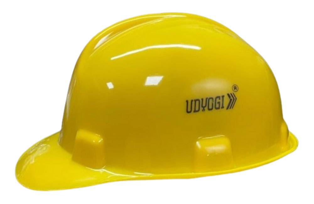 PVC Yellow Udyogi Safety Helmet, For Construction, Size: 62mm