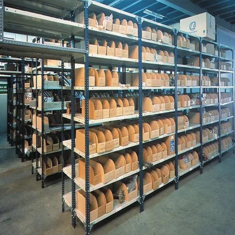 8-10 Feet Paint Coated Slotted Angle Iron Rack, For Hospital