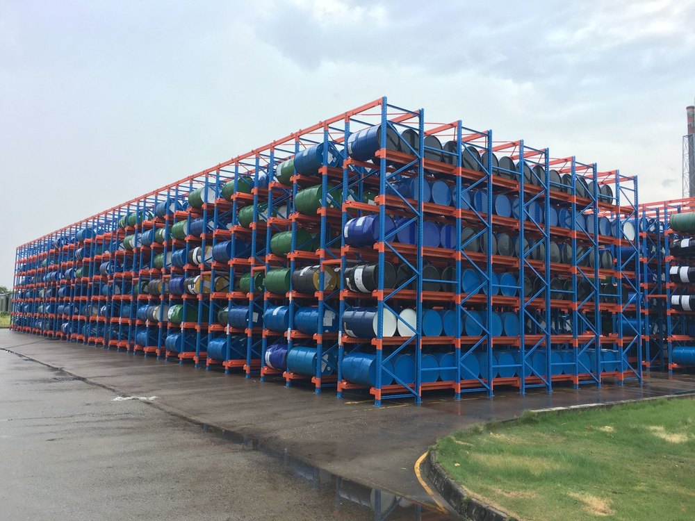 10 Ft Powder Coating Drum Storage Rack