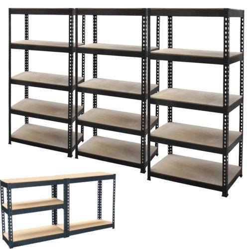 Paint Coated Mild Steel Record Storage Racks, Free Standing, 5 Shelves