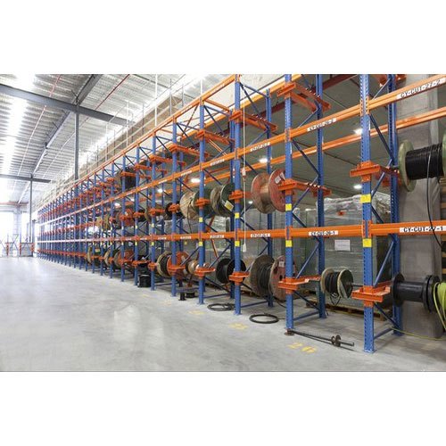 Orange and Blue Mild Steel Cable Racks