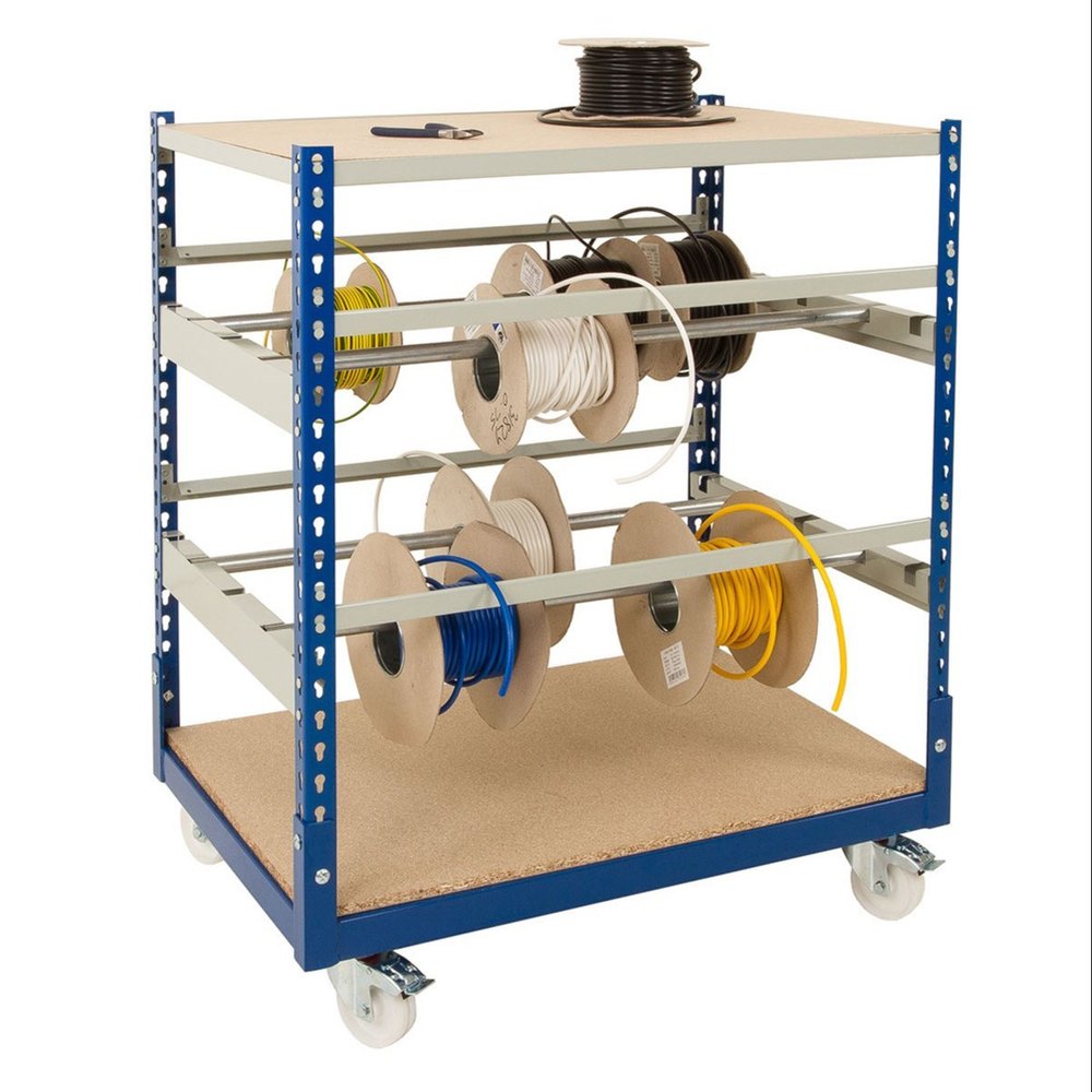 Powder Gray Reel Racks, Storage Capacity: High