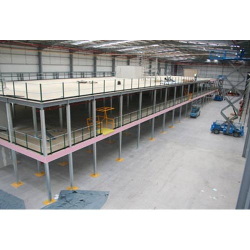 12 Feet Mild Steel 2 Tier Mezzanine Floor, For Warehouse