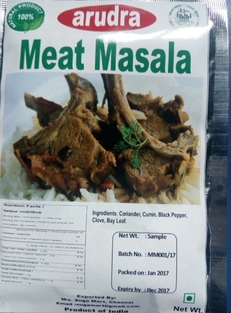 Arudra Mutton Masala, Packaging Size: 100 g, Packaging Type: Packets
