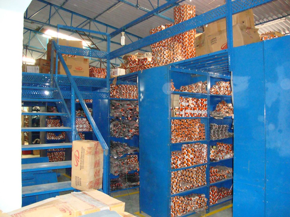 Sai Storage Powder Coated Multi Tier Shelving Racks, For Warehouse, Height: 8 Feet