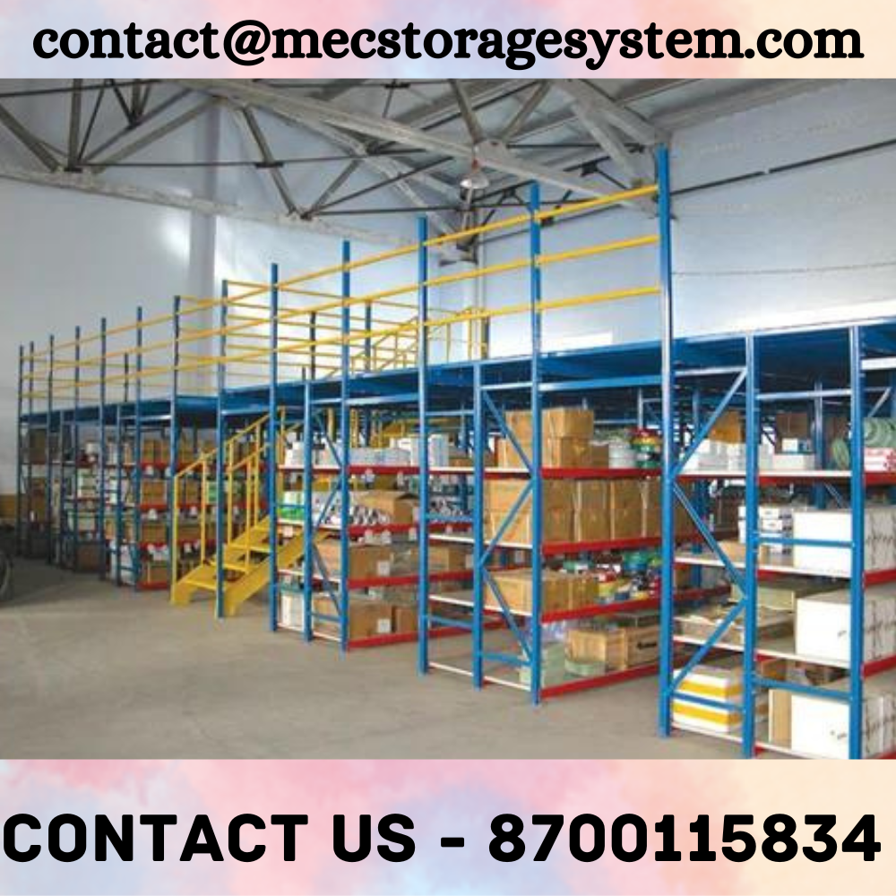 Free Standing Unit Mild Steel Two Tier Slotted Angle Structure Rack, For Warehouse, Height: 15-20 Feet