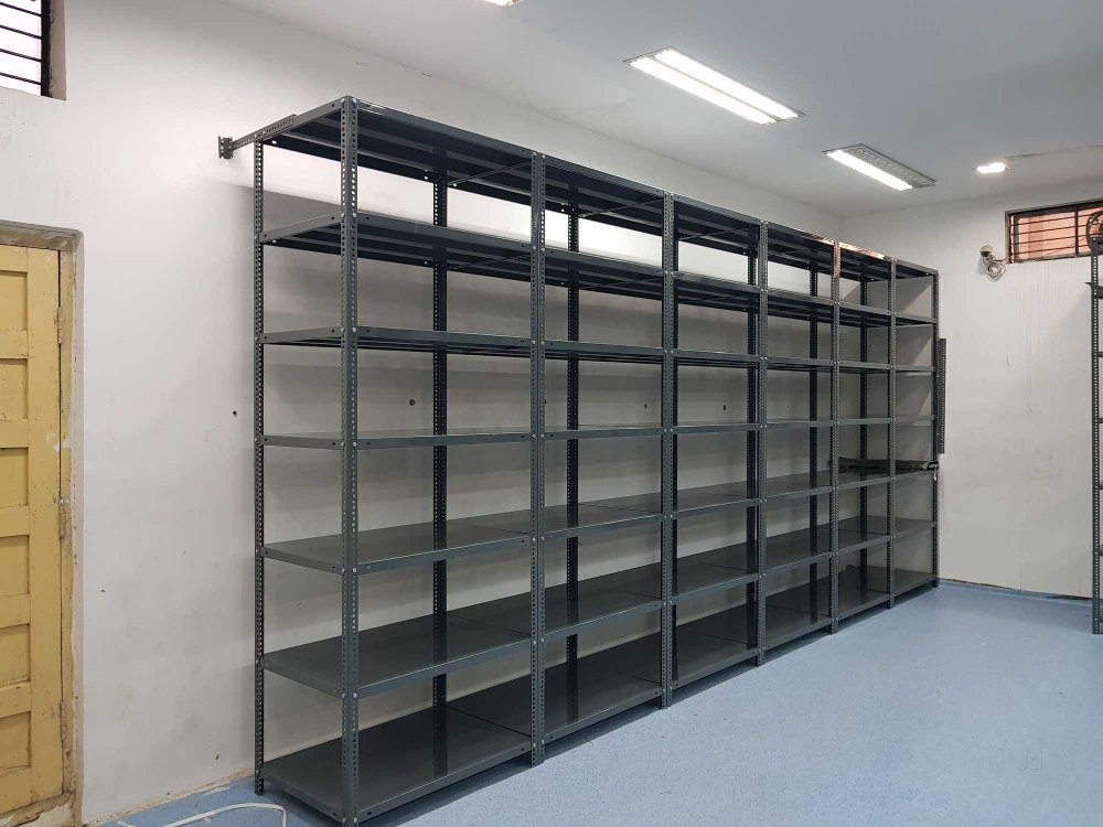 Steel Gray Slotted Angle Racks, 50-200 kg
