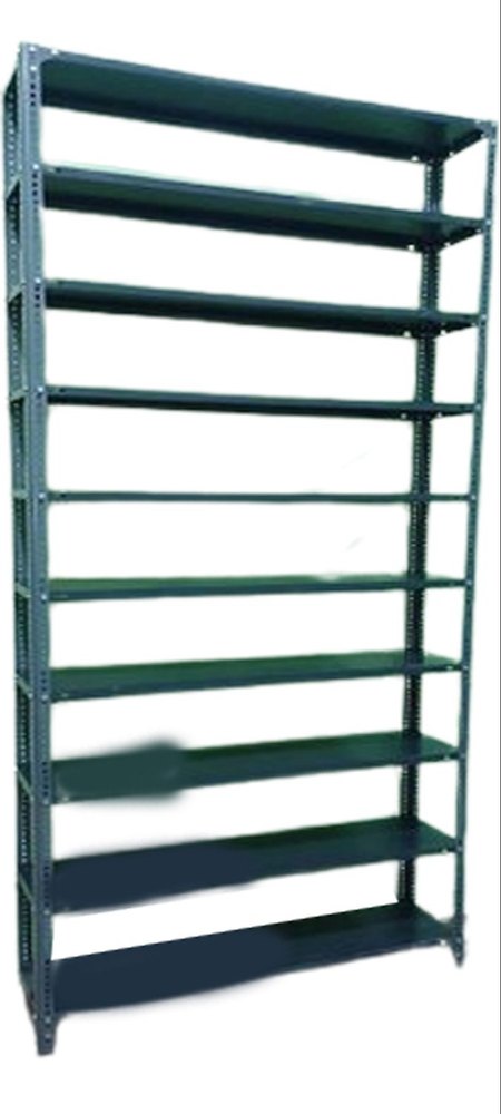 Gray 9 Shelves Iron Slotted Angle Rack