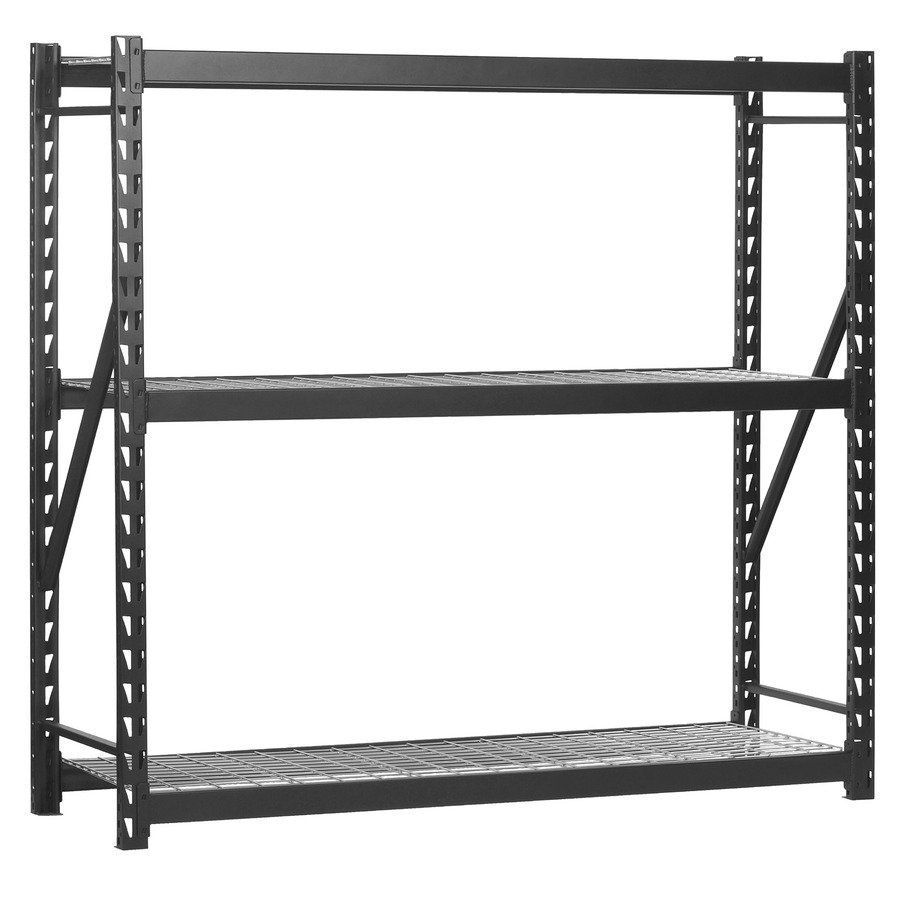 Steel Black Heavy Duty Freestanding Shelving Unit, For Supermarket