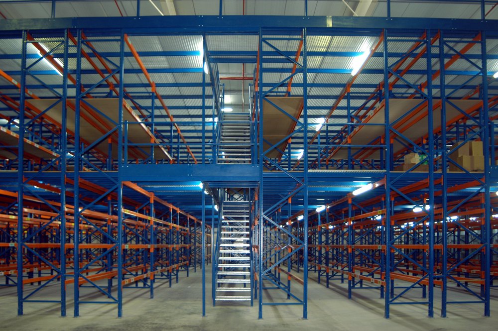 Blue Mild Steel Mobile Shelving System, For Industrial