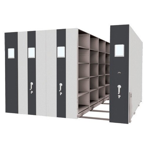 Godrej Mild Steel Mobile Compactor Storage System, Storage Capacity: 80-100 Kg