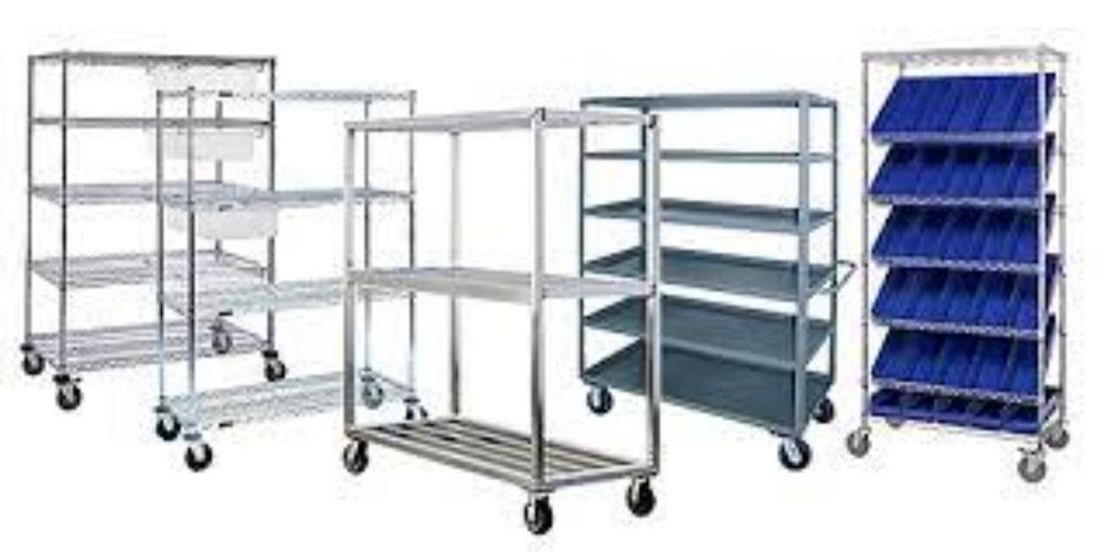 Mild Steel Mobile Display Shelf