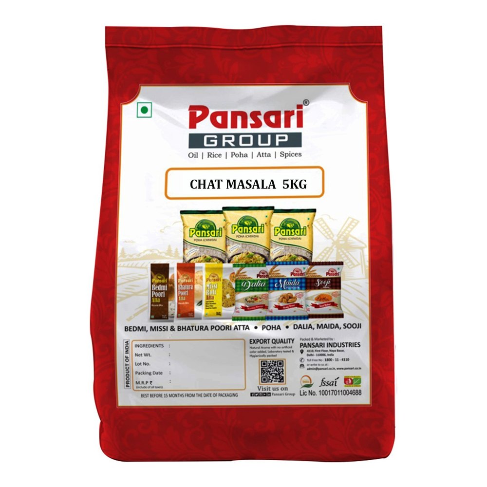 Printed 5 Kg Pansari Chat Masala Bag, Heat Sealed