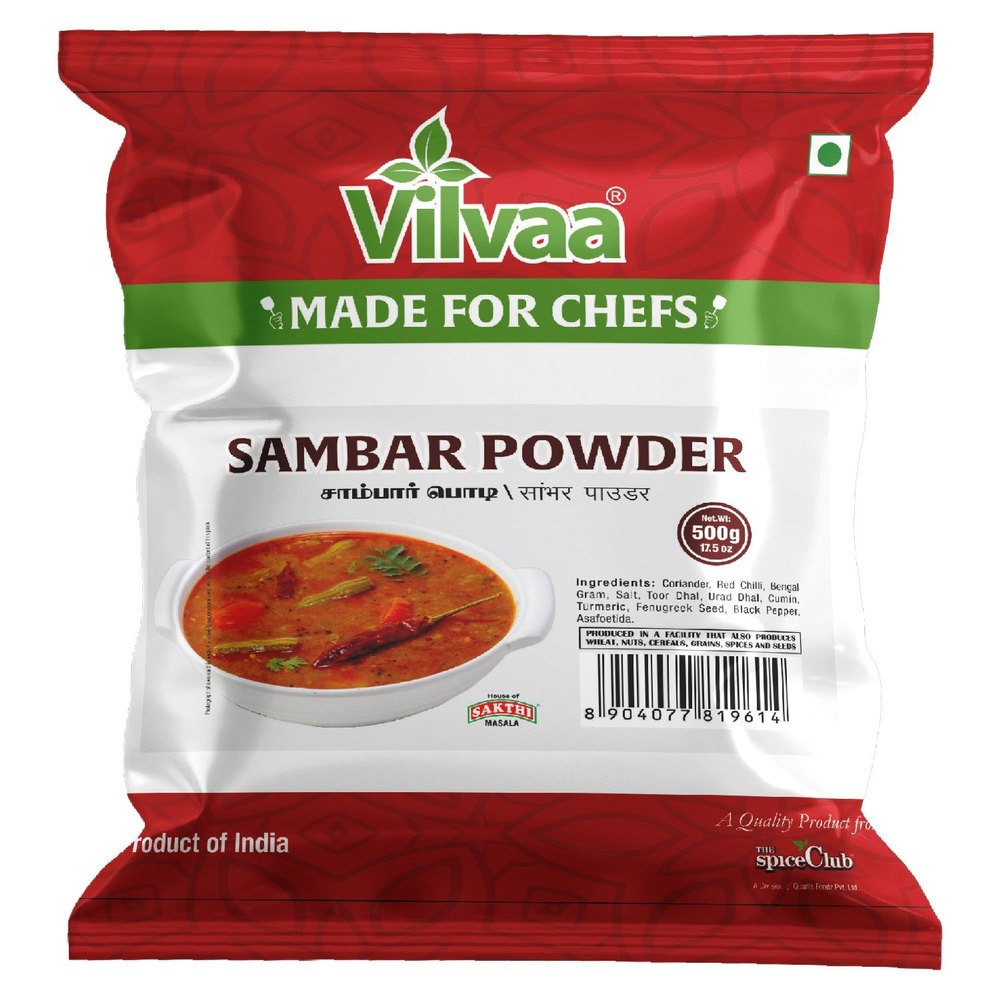Vilvaa Sambar Powder, Packaging Size: 500g, Packaging Type: Packet