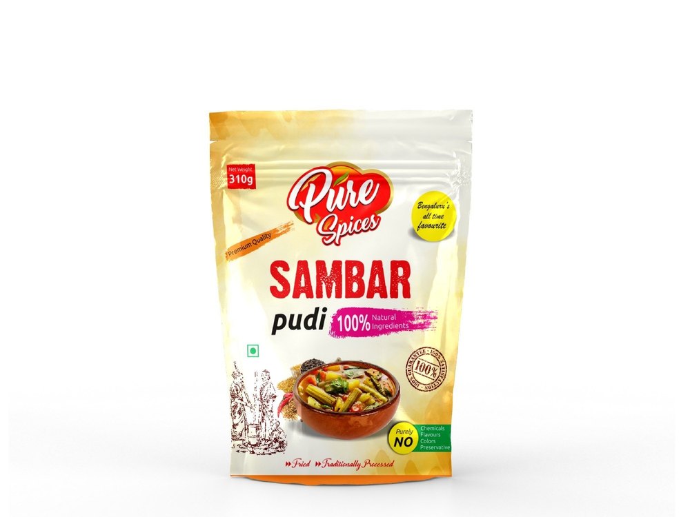 Pure Spices Sambar Powder sambar masala powder, Packaging Size: 500 g, Packaging Type: Packets