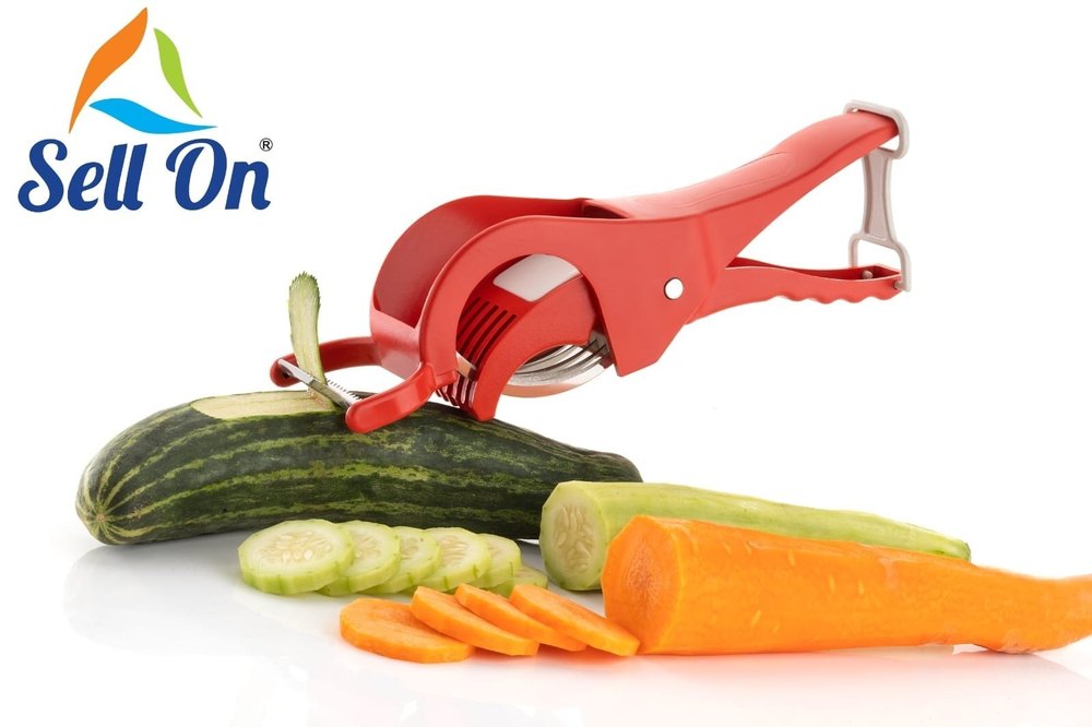 2 in 1 Veg Cutter with Peeler Vegetable Slicer Vegetable & Fruit Slicer
