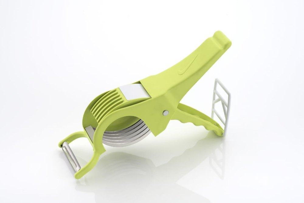 Green 2 In 1 Plastic Vegetable Cutter, For Kitchen