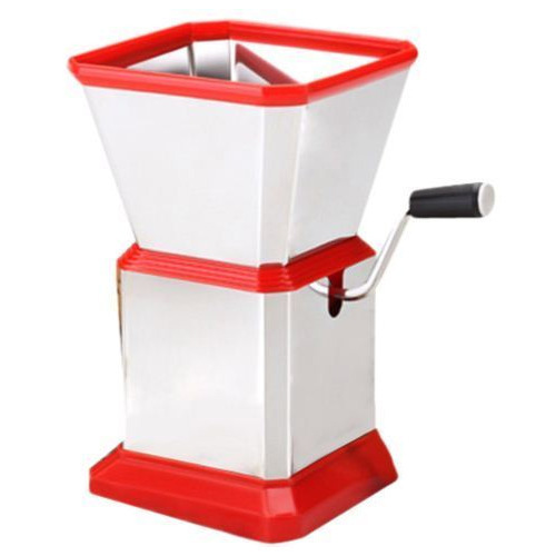 White, Red Stainless Steel Chilly Cutter square