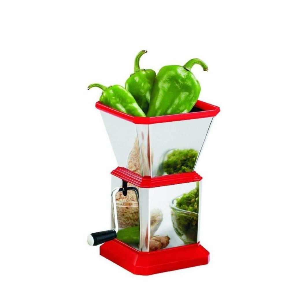 Silver Manual Ss Chilly Cutter With Lid, For Home