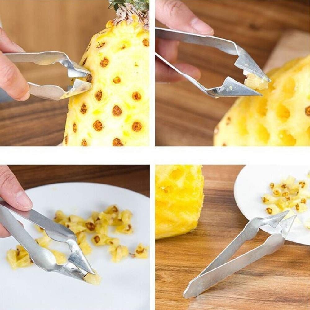 Silver Gkart Smart Stainless Steel Pineapple Eye Removal Peeler Kitchen Tools