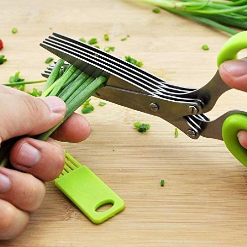 AK ZONE Green 5 Layer Scissor, For Home