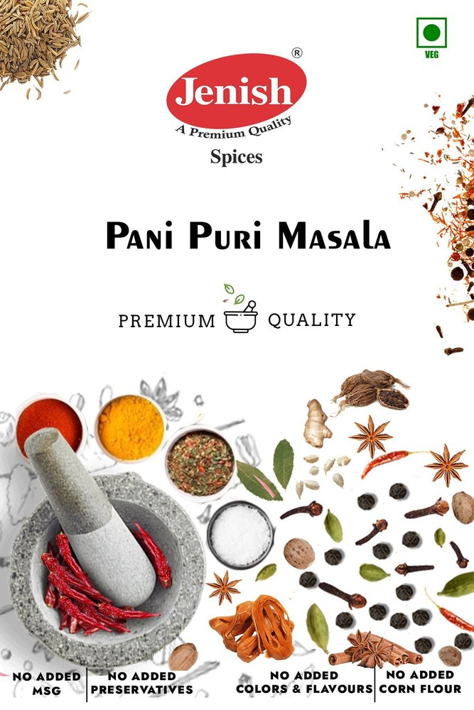 Jenish Pani Puri Masala, Packaging Size: 4kg, Packaging Type: Jar