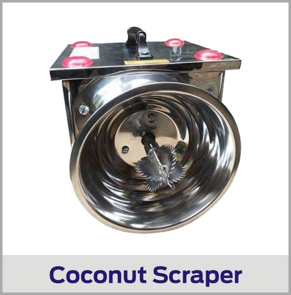 Stainless Steel Silver Coconut Scraper Machine, For Grating Coconuts In Hotels